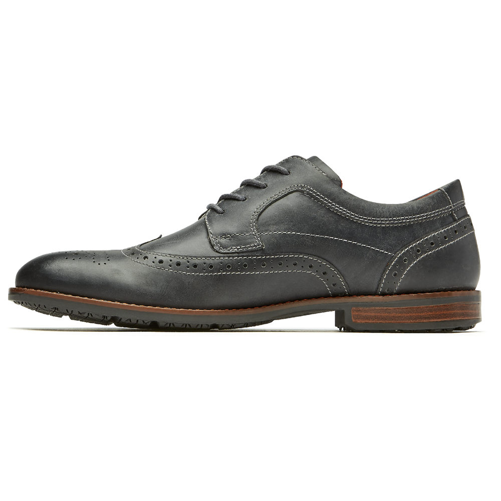 Rockport Lace Up For Mens Grey - Dustyn Wingtip - QD7316892